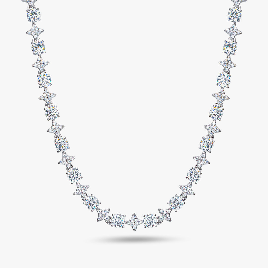 Moissanite S925 Sparkles Star Link Chain