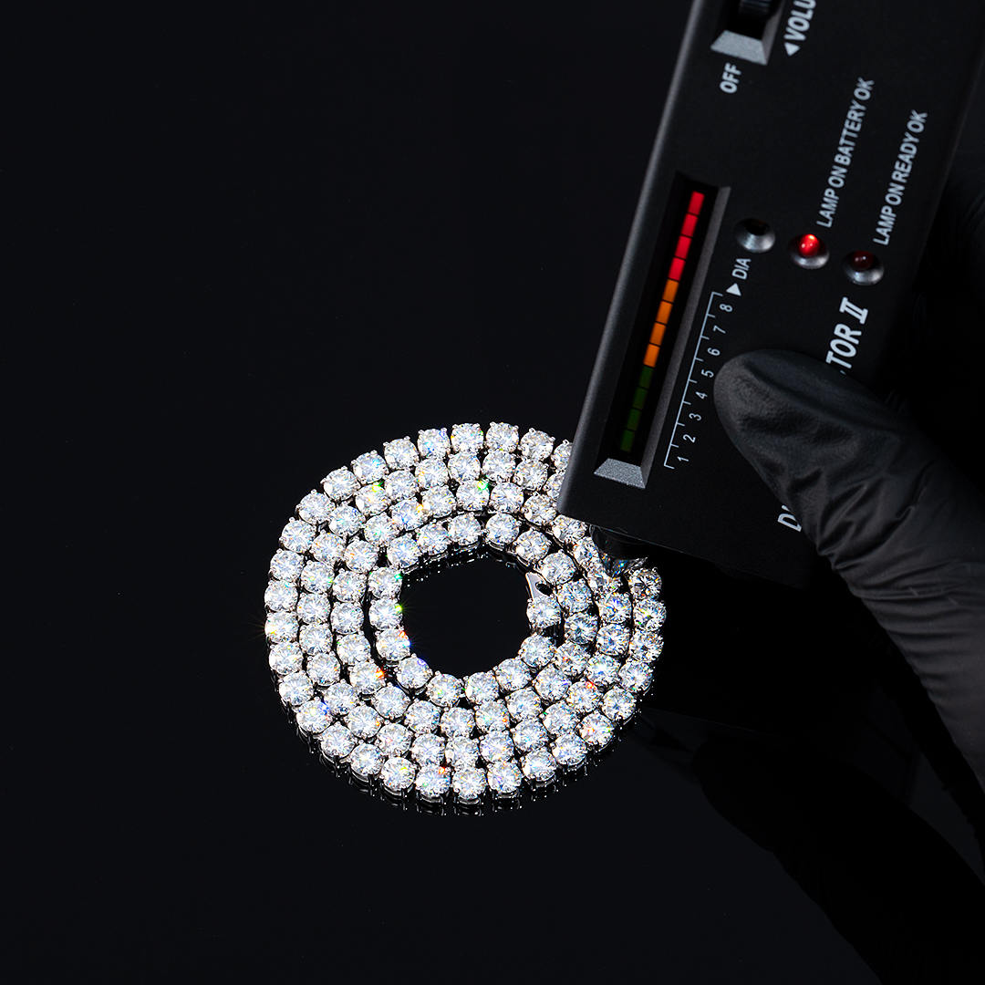3mm/5mm VVS Moissanite Tennis Chain