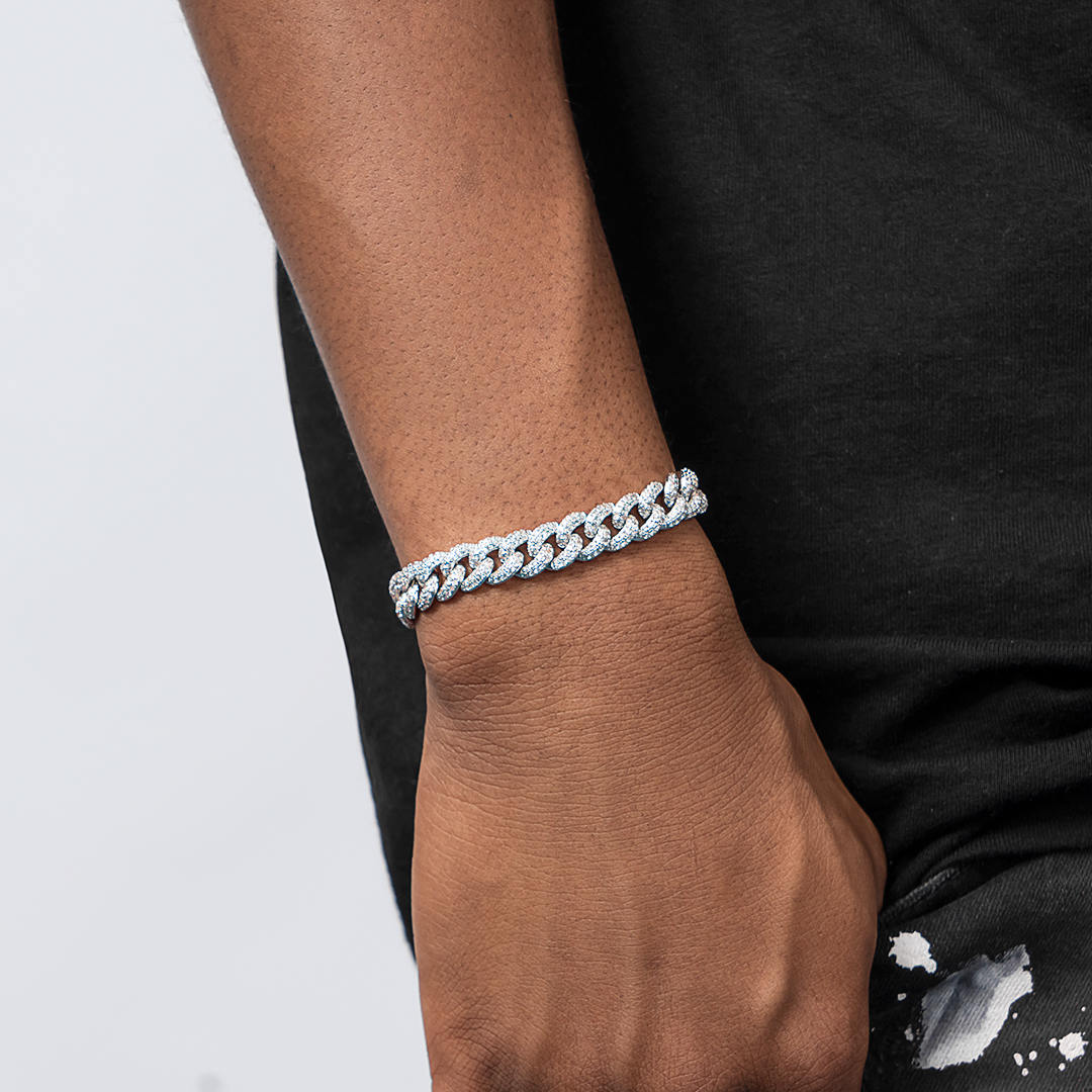 8mm/10mm Moissanite Cuban Link Bracelet