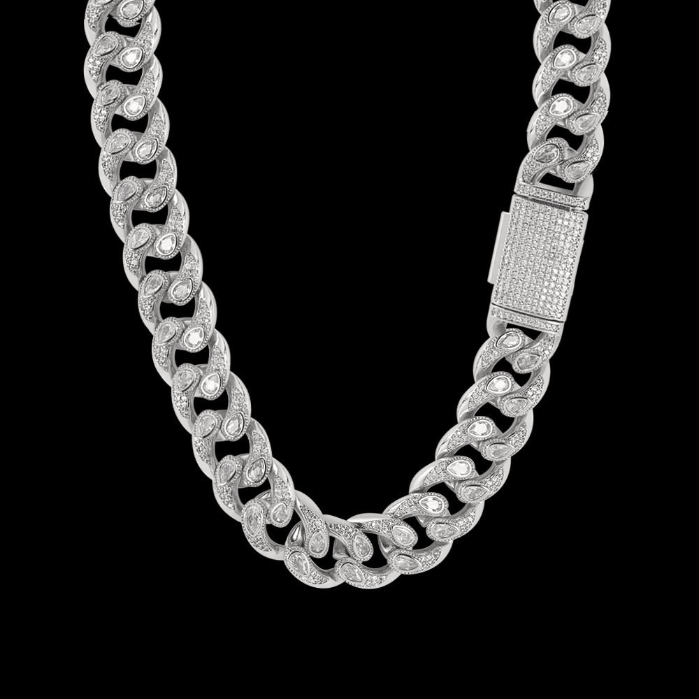 16MM EYE SHAPE CUBAN LINK CHAINS