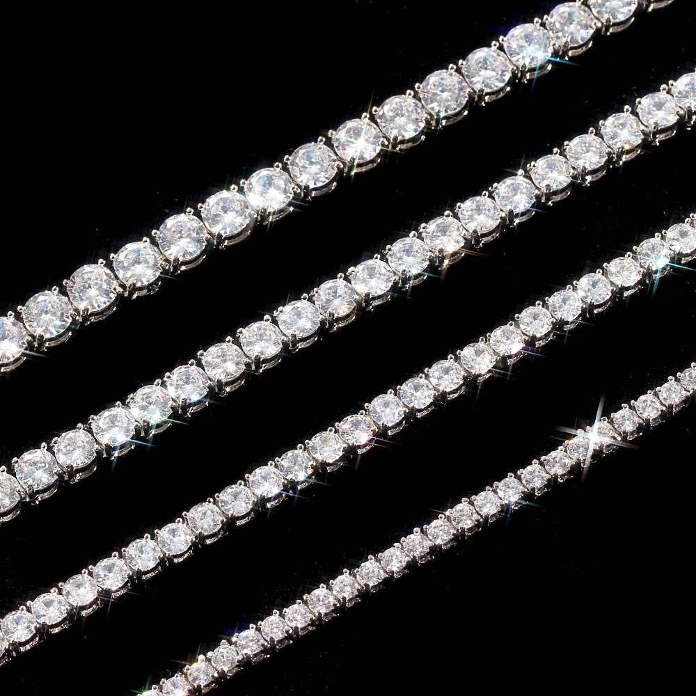 3MM/4MM/5MM/6MM ROUND TENNIS CHAIN IN WHITE GOLD