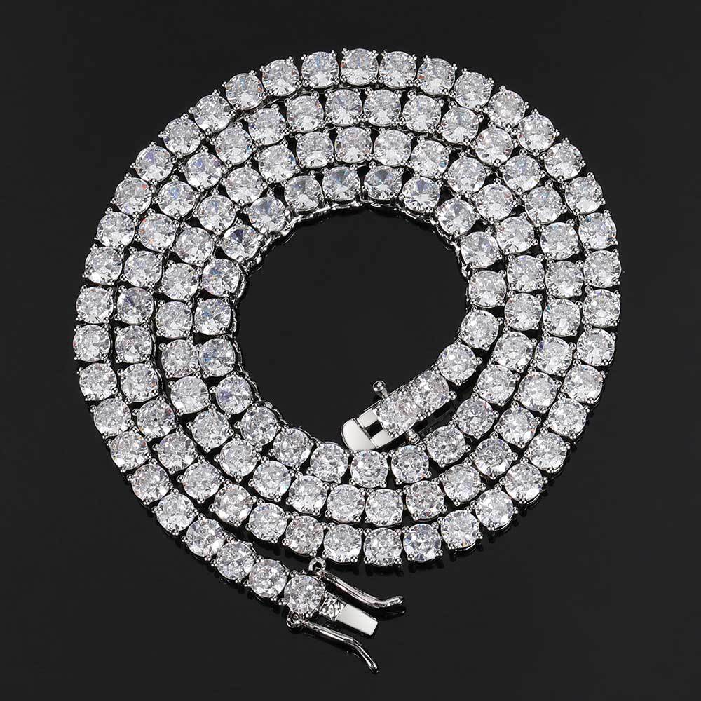 3MM/4MM/5MM/6MM ROUND TENNIS CHAIN IN WHITE GOLD